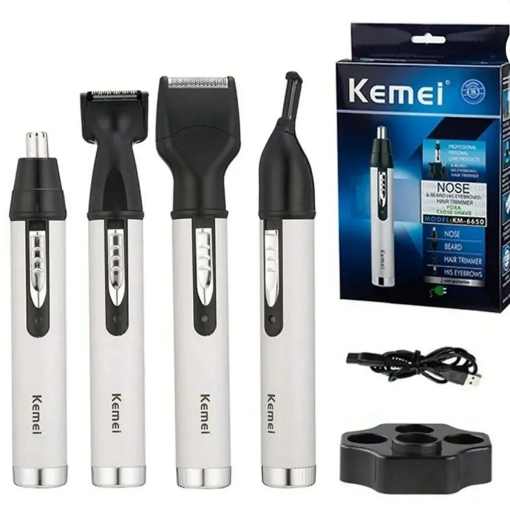 Kemei KM-6650 Multifuctional Nose Ear Hair Trimmer For Men Or Women Electric
